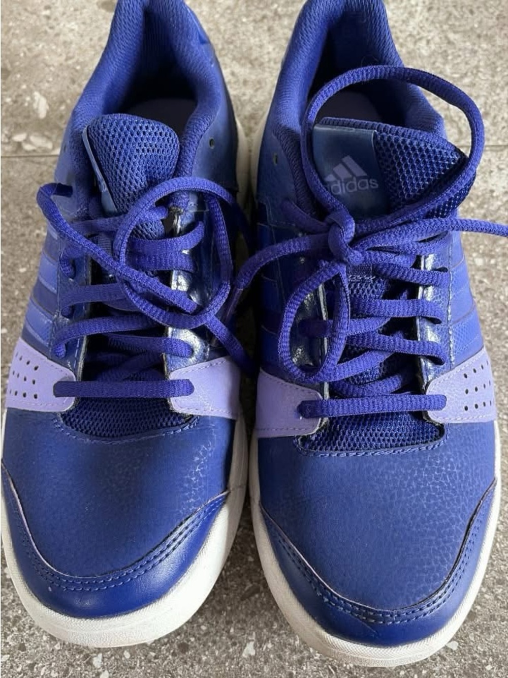 adidas Royal Blue and Lavender Low-Top Sneakers